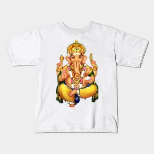 Ganesh , Hindu God Of Good Tidings Kids T-Shirt